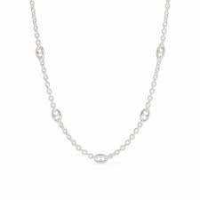 Julie Vos Laguna Delicate Silver Station Necklace